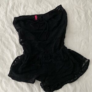 Victoria’s Secret Black Lace Romper/Coverup